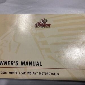 Indian Motorcycle Owners Manual 2001, Vintage.  Pre-Owned.